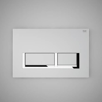 RAK Rectangular Dual Flush Plate - Matt Chrome